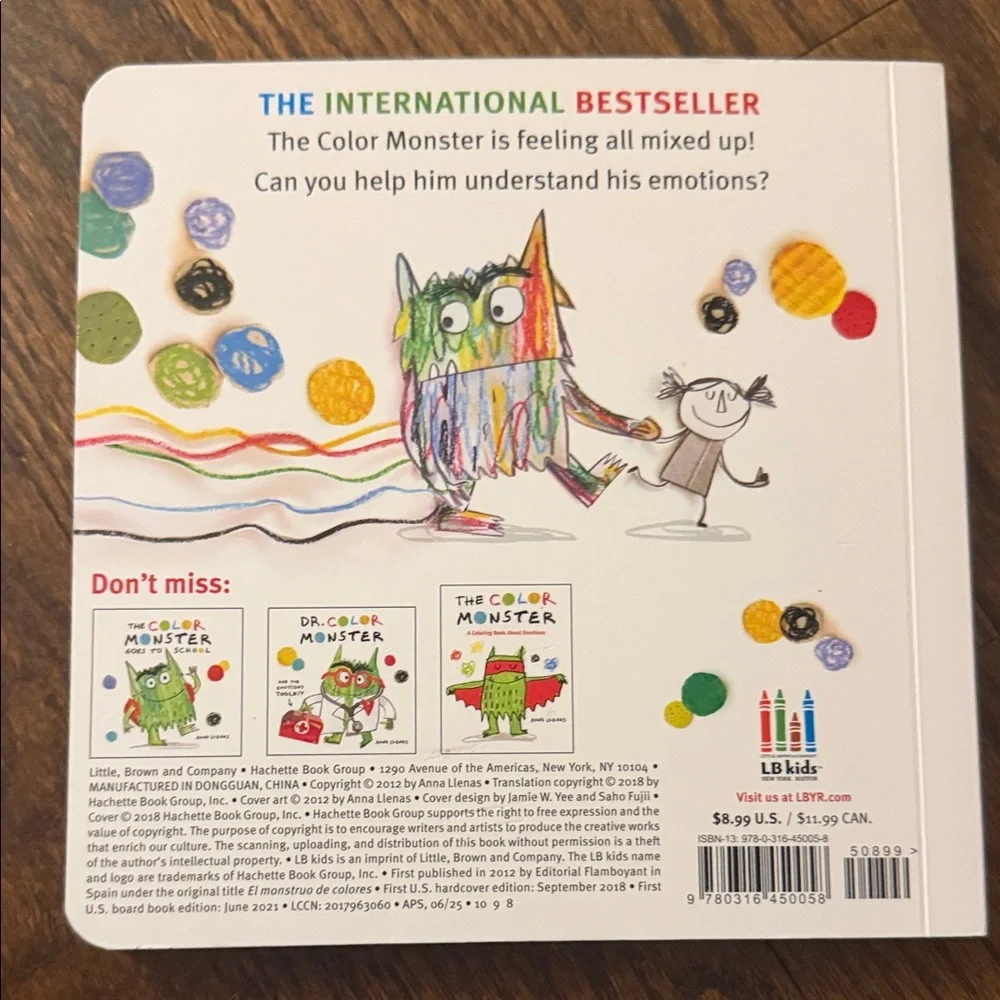 The Color Monster Board Book by Anna Llenas - Colorful Emotions - Picture 3 of 3